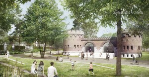 Animation des Blaubeurer Tors nach Beendigung des B10-Projektes in Ulm (ca. 2030)